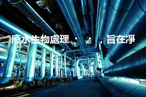 “廢水生物處理，旨在凈化水源，守護碧水藍天”